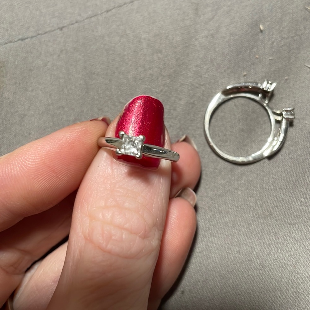 Princess Cut Solitaire Plus Wrap - image 1